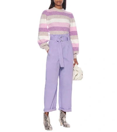 Shop Ganni Alpaca And Wool Sweater In Multicoloured