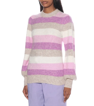 Shop Ganni Alpaca And Wool Sweater In Multicoloured