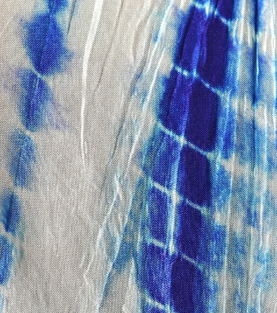 Shop Anna Kosturova Tie-dye Silk Cover-up In Blue