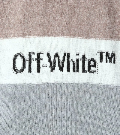 Shop Off-white Wool And Cotton-blend Sweater In Multicoloured