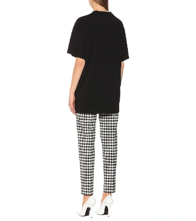 Shop Vetements Printed Cotton T-shirt In Black