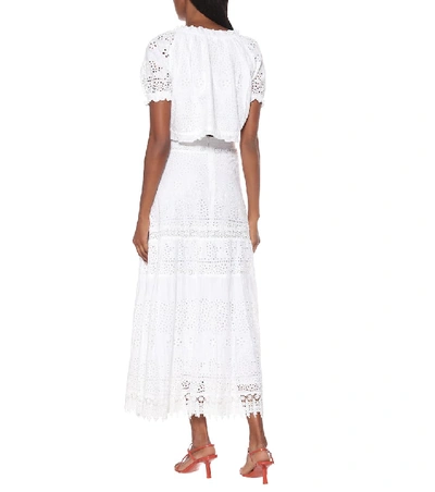 Shop Melissa Odabash Francesca Embroidered Cotton Top In White