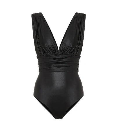 Shop Max Mara Leisure Ortisei Swimsuit In Black