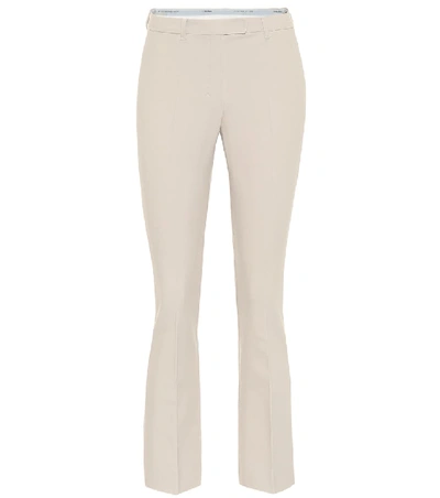 Shop Max Mara Colbert Cropped Slim Pants In Beige