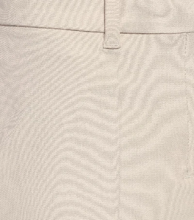 Shop Max Mara Colbert Cropped Slim Pants In Beige