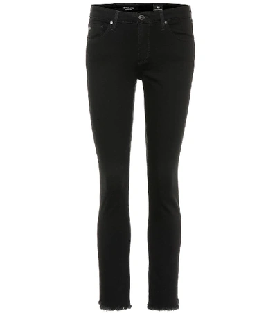 Shop Ag The Prima Mid-rise Skinny Jeans In Black