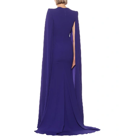 Shop Alex Perry Kennedy Crêpe Gown In Blue