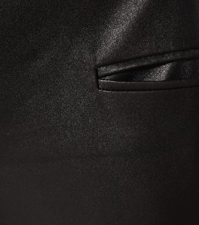 Shop Altuzarra Serge Mid-rise Leather Bootcut Pants In Black