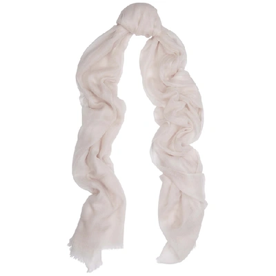 Shop Denis Colomb Feather Toosh Blush Fine-knit Cashmere Scarf In Nude