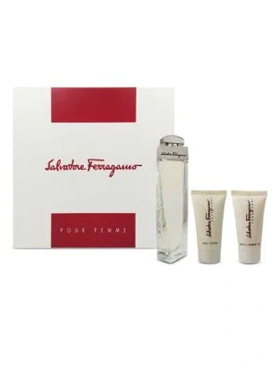 Salvatore Ferragamo Pour Femme Eau De Parfum 3-piece Gift Set | ModeSens