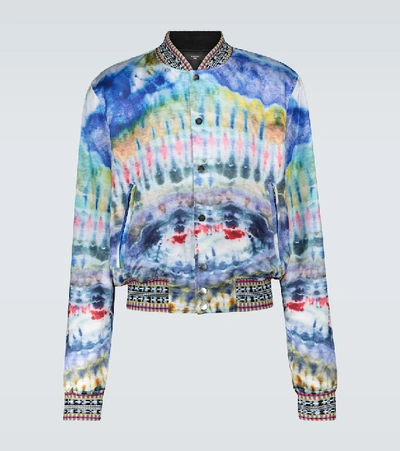 Shop Amiri Tie-dye Bomber Jacket In Multicoloured