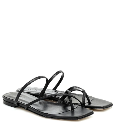 Shop Aeyde Marina Leather Sandals In Black