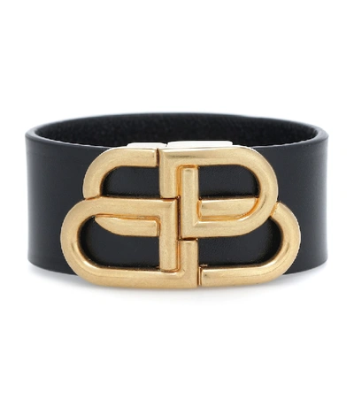 Balenciaga Leather And Gold-tone Bracelet In 1000 | ModeSens