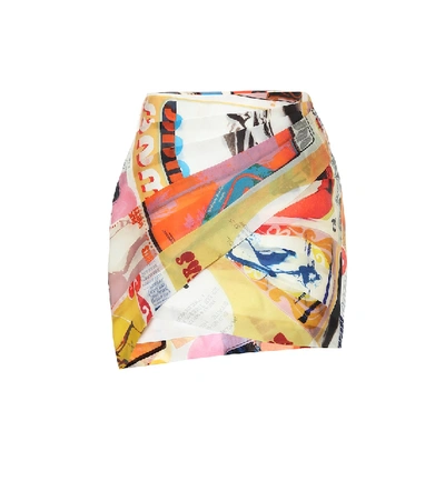 Shop Zimmermann Brightside Silk Wrap Mini Skirt In Multicoloured