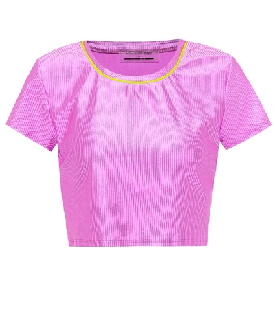 Shop Lanston Sport Malibu Technical-jersey Crop Top In Pink