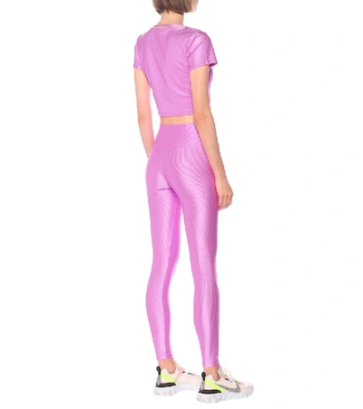 Shop Lanston Sport Malibu Technical-jersey Crop Top In Pink