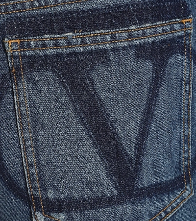 Shop Valentino High-rise Straight Jeans In Blue
