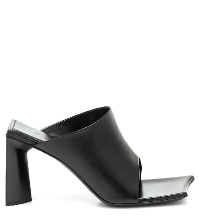 Shop Balenciaga Moon Leather Sandals In Black