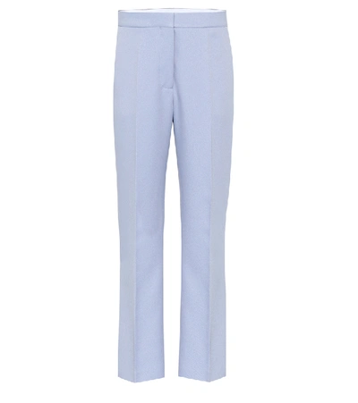 Shop Stella Mccartney High-rise Straight-leg Pants In Blue