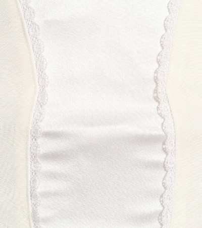 Shop Burberry Corset Minidress In White