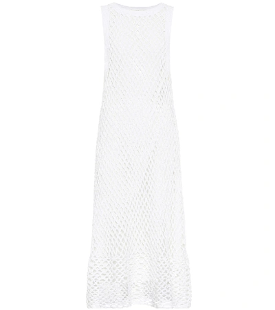 Shop The Row Atis Netted Cotton-blend Midi Dress In White