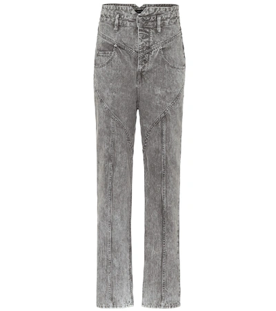 Isabel Marant Anastasia High-rise Straight Jeans In Grey