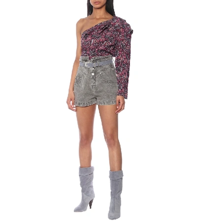 Isabel Marant Rafiki Stretch-silk Top In Multicoloured