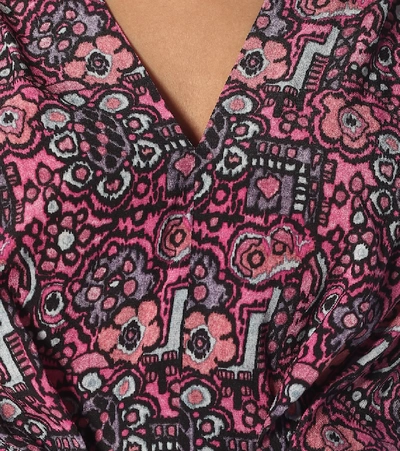 Isabel Marant Rincky Stretch-silk Top In Pink