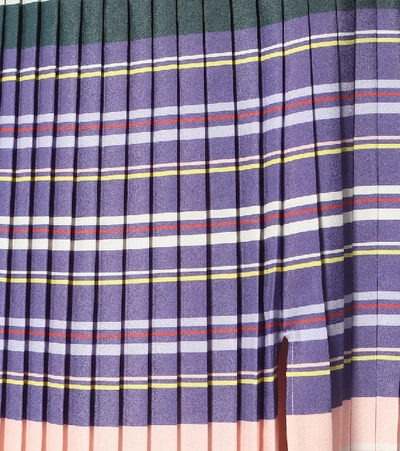 Shop Altuzarra Halyard Striped Knit Midi Skirt In Multicoloured