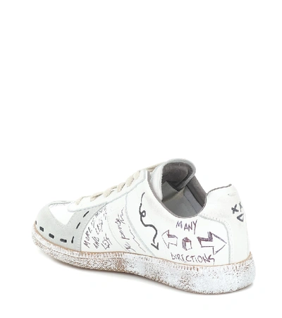 Shop Maison Margiela Vintage Graffiti Sneakers In White