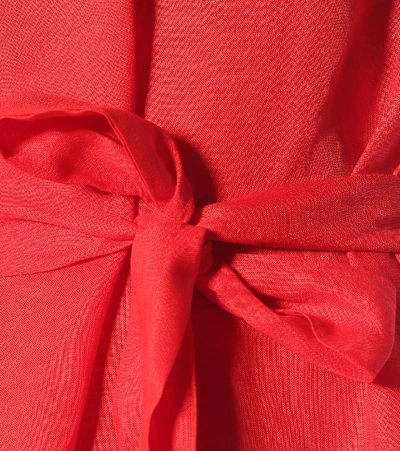 Shop Asceno Santorini Linen Minidress In Red