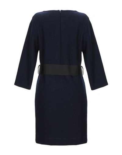 Shop Antonelli Short Dress In Dark Blue