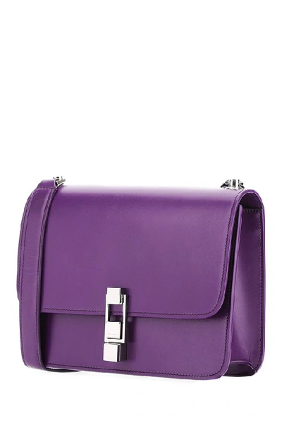 Shop Saint Laurent Carre Shoulder Bag In Purple