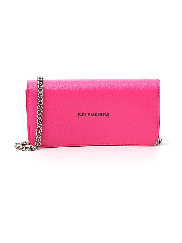 balenciaga cash continental wallet on chain