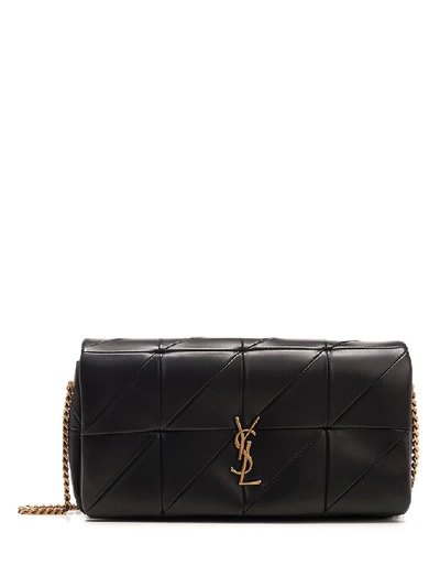 Shop Saint Laurent Jamie Quilted Shoulder Bag In Black