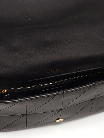 Shop Saint Laurent Jamie Quilted Shoulder Bag In Black