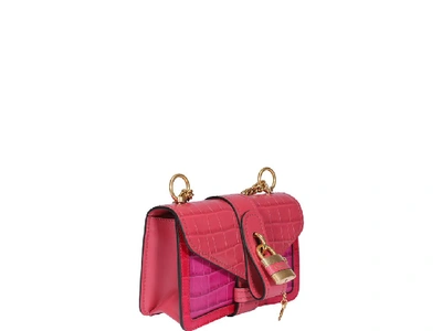 Shop Chloé Aby Mini Shoulder Bag In Pink