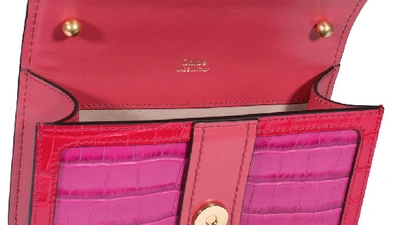 Shop Chloé Aby Mini Shoulder Bag In Pink