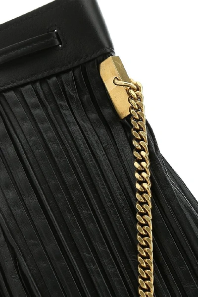 Shop Saint Laurent Small Talitha Bucket Bag In Black