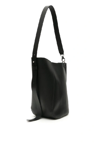 Shop Lanvin Hook Shoulder Bag In Black