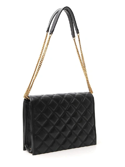Shop Saint Laurent Becky Chain Shoulder Bag In Black