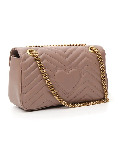 Shop Gucci Gg Marmont Shoulder Bag In Pink