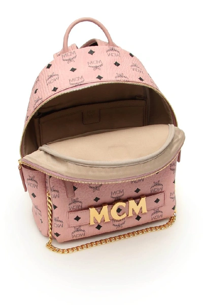 Shop Mcm Zaino Trilogie Stark Backpack In Pink