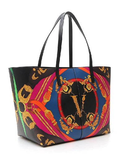 Shop Versace Printed Tote Bag In Multi