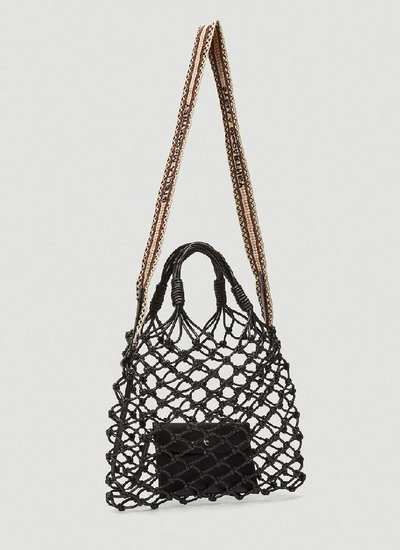 Shop Stella Mccartney Knotted Tote Bag In Black