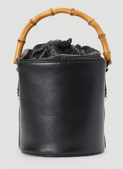 Shop Jil Sander Bamboo Handle Bucket Bag In Black