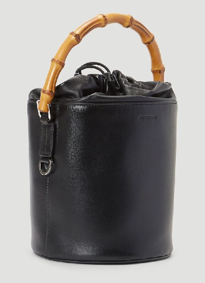 Shop Jil Sander Bamboo Handle Bucket Bag In Black