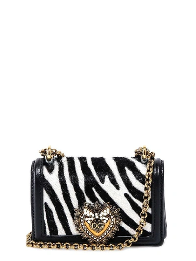Shop Dolce & Gabbana Micro Devotion Shoulder Bag In Multi