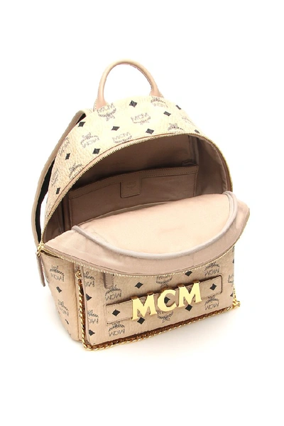 Shop Mcm Zaino Trilogie Stark Backpack In Cream