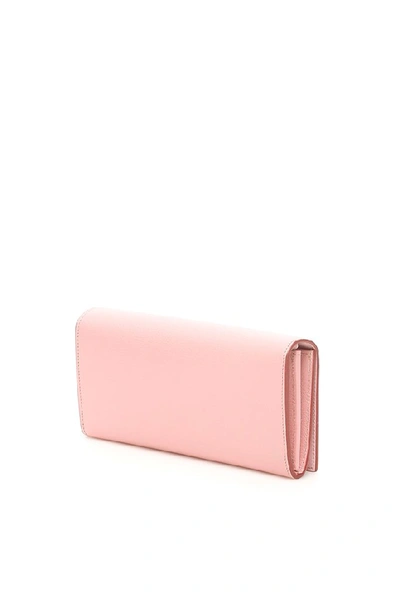 Shop Alexander Mcqueen Chain Skull Bifold Wallet In Pink